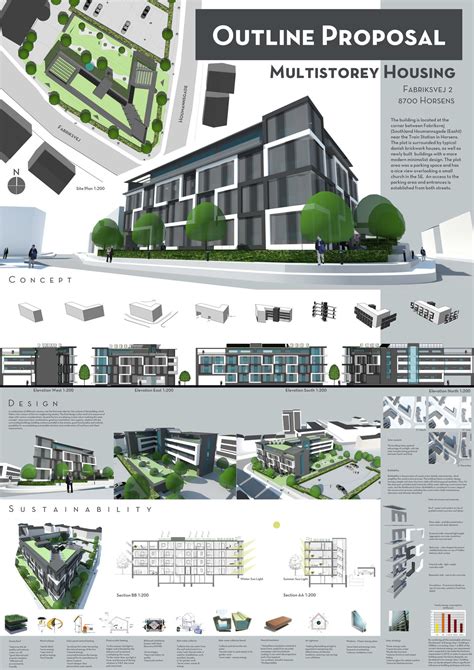 Multistorey Housing Page 1 Concept Board Architecture Presentation