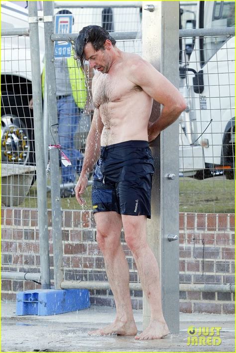 Hugh Jackman Showers Off His Shirtless Body After His Beach Workout Photo 4119605 Hugh