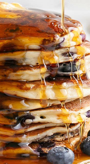 Blueberry Ricotta Pancakes Best Breakfast Recipes Yummy Breakfast