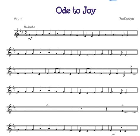 July 29, 2016october 24, 2019 roger2 easy piano tutorials. Ode to Joy for the beginner violinist | Free Beginners Sheet Music | Pinterest | The o'jays, For ...
