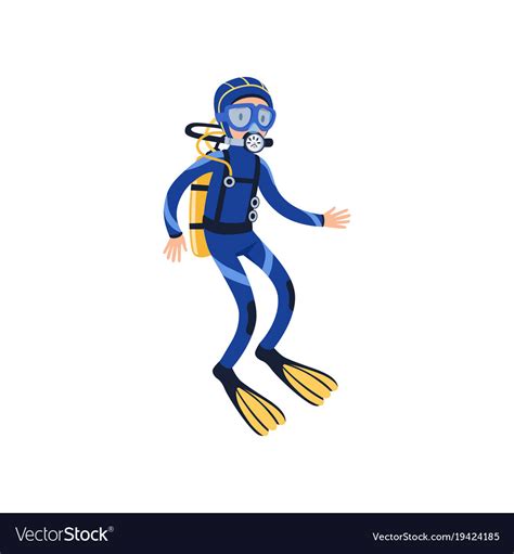 See more ideas about scuba, diving, scuba. Cartoon man character in special diving costume Vector Image