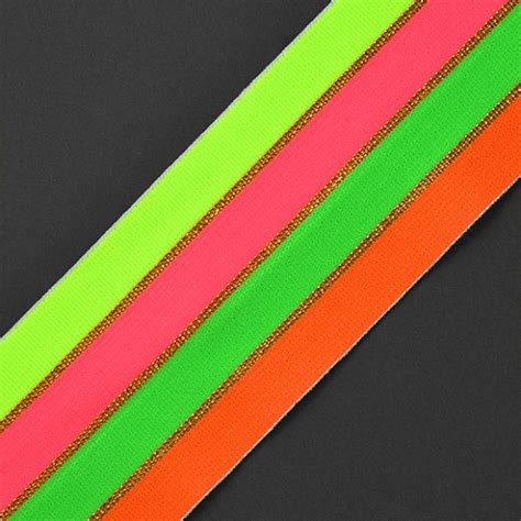 Neon Striped Elastic Stretch Ribbon Band Trim Joyce Trimming