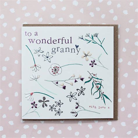 Wonderful Granny Birthday Card By Molly Mae®