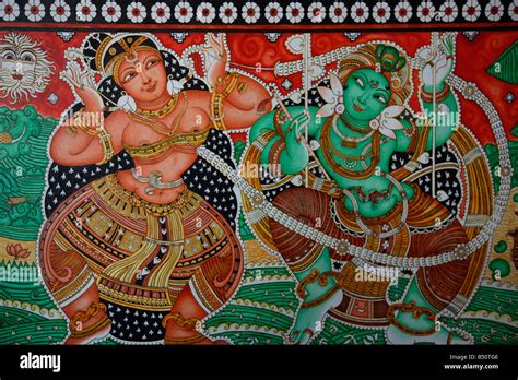 Indian Mural Painting Stock Photo Alamy