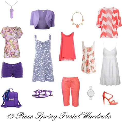15 Piece Spring Pastel Wardrobe Clothes Design Spring Pastels Wardrobe