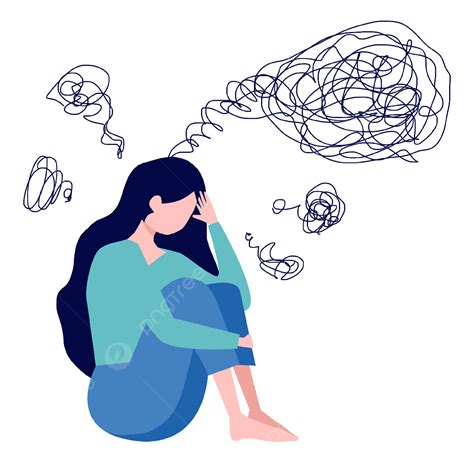 Anxiety Disorder Png Image Mental Health Problems Flat Illustration