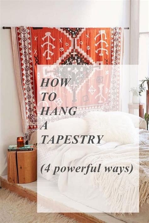 How To Hang A Tapestry 4 Powerful Ways Wall Hanging Living Room Tapestry Headboard