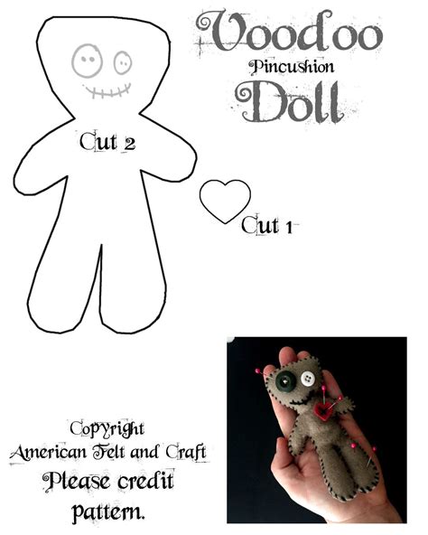 Felt Voodoo Doll Pincushion Diy Voodoo Dolls Voodoo Dolls Diy Doll Pattern