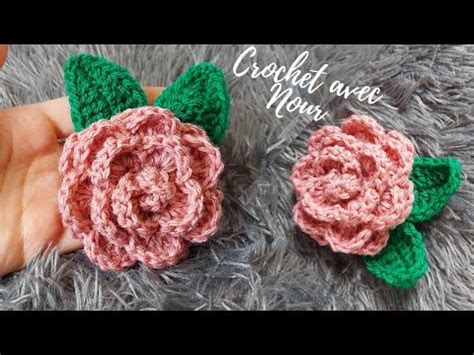 comment faire une fleur au crochet How to crochet a flower طريقة عمل زهرة كروشية YouTube