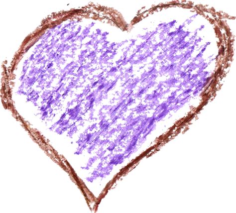 6 Crayon Heart Drawing Png Transparent