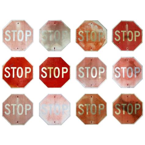 Vintage Metal Stop Signs At 1stdibs