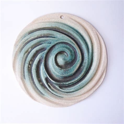 Ceramic Spiral Wall Art Hanging Ceramic Sculpture Ceramic Art