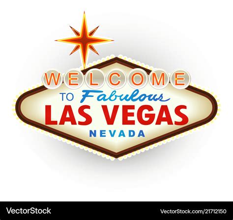 Classic Retro Welcome To Las Vegas Sign Royalty Free Vector