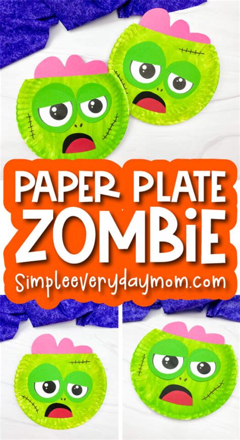 Zombie Paper Plate Craft For Kids Free Template