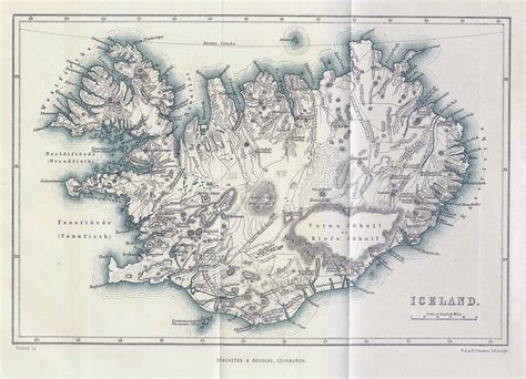 Detailed Old Map Of Iceland Iceland Detailed Old Map Vidiani