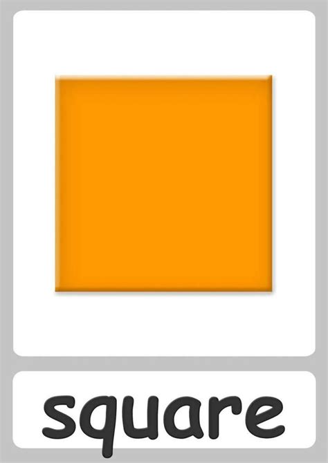 shape-flashcards-square | Shapes flashcards, Teaching shapes, Printable