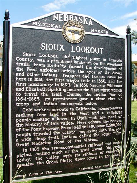 Sioux Lookout Marker On Courthouse Lawn North Platte Neb Flickr