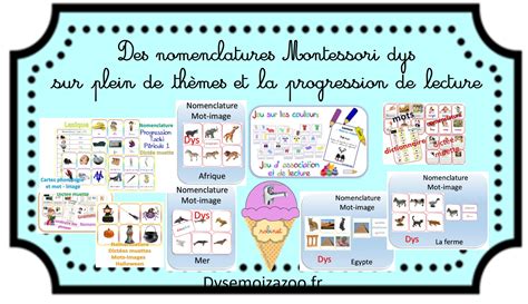 Lire Et écrire Avec Les Cartes De Nomenclature Version Montessori Dys