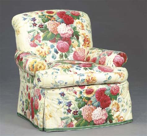 Two Contemporary Floral Chintz Covered Club Chairs Modern 2