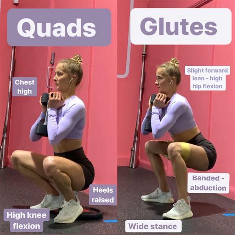 Jasmin🌼 On Instagram Quads Vs Glutes Goblet Squat ⁣ Swipe For A Demo