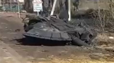 Russian T 80bvm Turret Was Blown Off The Tank Ht Michael1sheldon