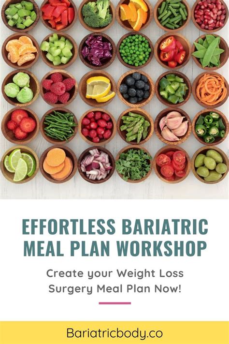 Effortless Bariatric Meal Plan Workshop Bariatric Recipes Bariatric