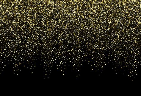 Gold Glitter On A Black Background Holiday Background Golden