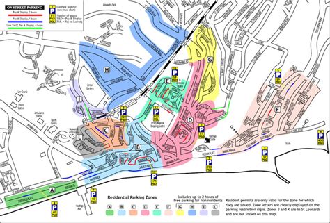 Hastings Car Parking Map Car Parks And On Street Zones