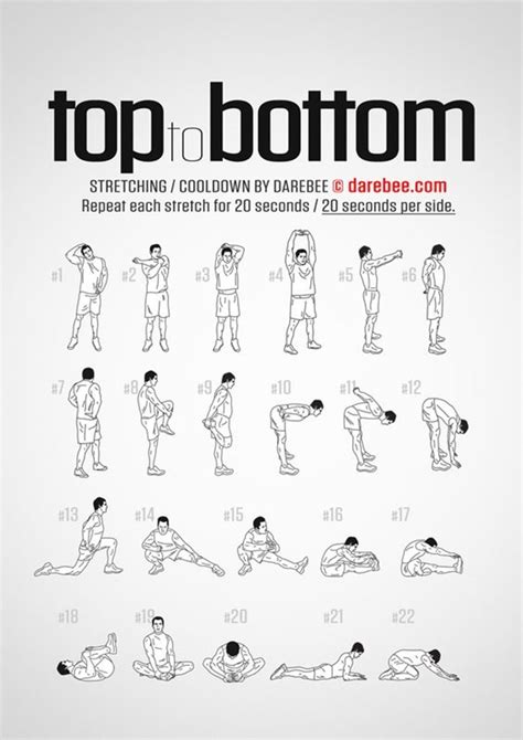 40 Charts Of Post Workout Stretches To Prevent Injuries Bored Art