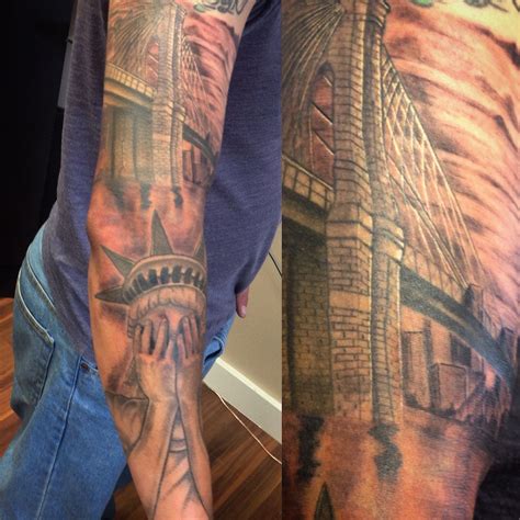 New York City Tattoo Instagram Seanblaketattoos City Tattoo Sleeve