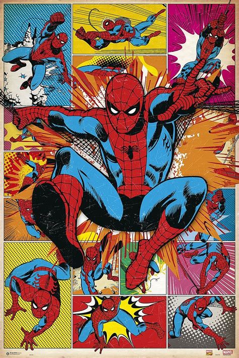 Spider Man Poster Marvel Comics 24x36 Marvel Posters Marvel