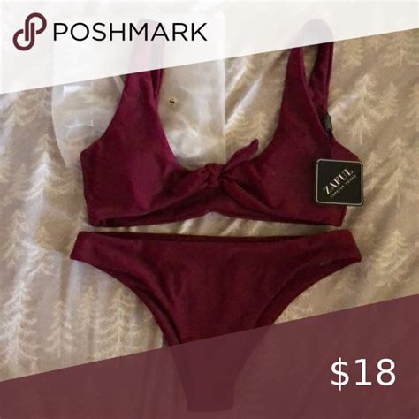 Bnwt Zaful Burgundy Bikini Set Small Burgundy Bikini Set Burgundy