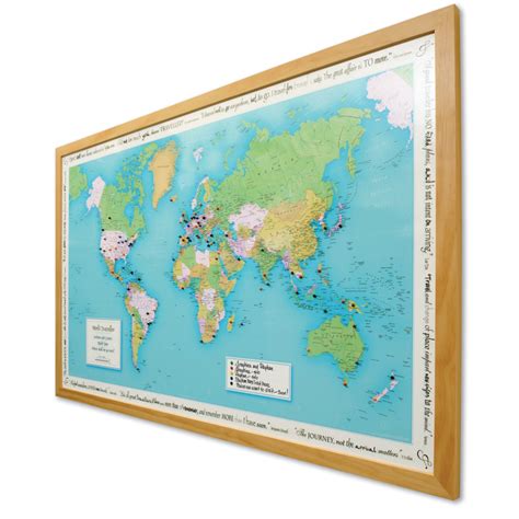 Personalised World Traveller Map Framed Buy From