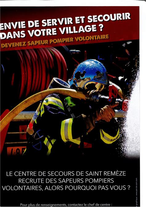 Devenez Sapeur Pompier Volontaire Site Officiel De La Mairie De Saint