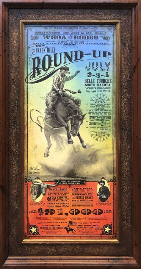 Belle Fourche Black Hills Round Up Rodeo Poster Bitterroot Frames