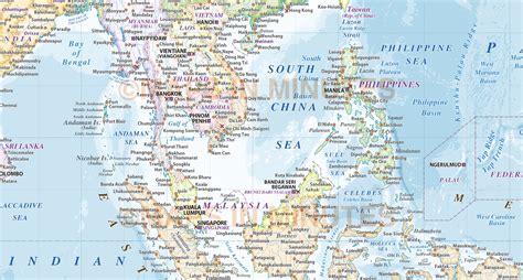 The kama sutra of vatsayayana. Malaysia/Indonesia Political Map with ocean floor contours ...