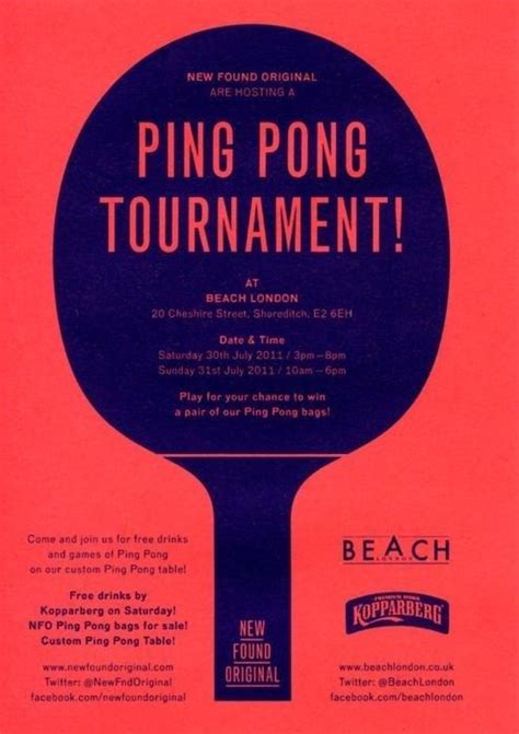 New Found Originals Ping Pong Tournament At Beach In Illustration Table Tennis Tournament
