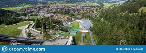 View From The Ski Jumping Stadium Oberstdorf Bavaria Germany