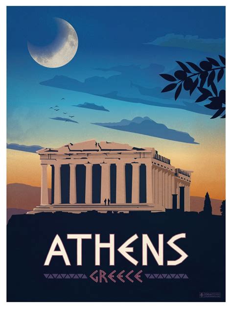 Vintage Athens Print Vintage Travel Posters Travel Posters Vintage