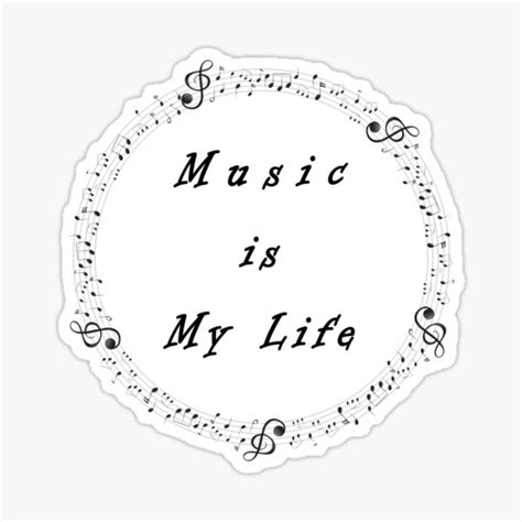 Music Is My Life Sticker Sticker By Dulcecierr Redbubble
