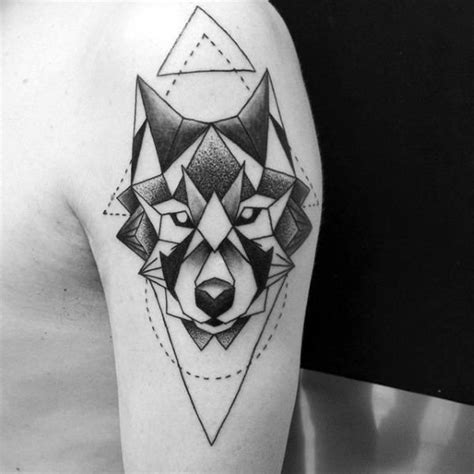 90 Cool Geometric Wolf Tattoo Designs For Men 2024 Guide Wolf