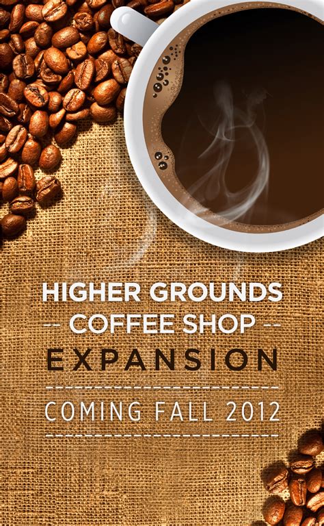 Higher Grounds Coffee Shop - Poster on Behance