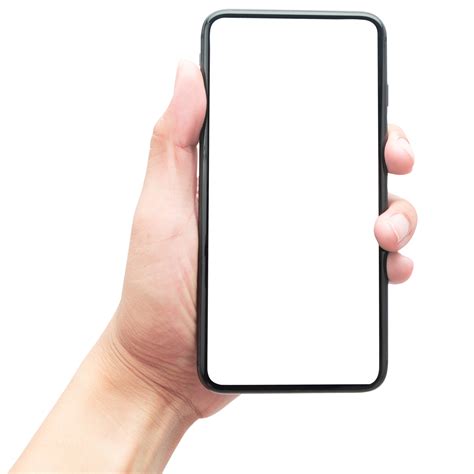Hand Holding Smartphone With Screen Mockup Png
