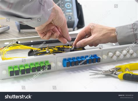 Splicing Fiber Optic Cable On Spice Stock Photo 1383468530 Shutterstock