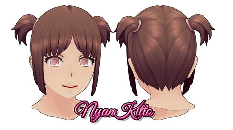 Yandere Simulatorfunky Little Pigtails Hair Model By Ny4nkitto On