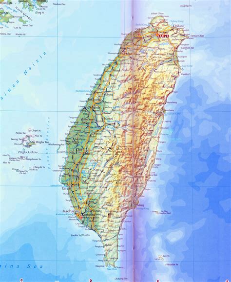 Neighbors are japan to the east and northeast, the. Taiwan Carte