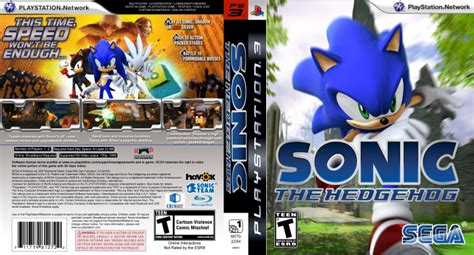 Sonic The Hedgehog 2006 Playstation 3 Box Art Cover By