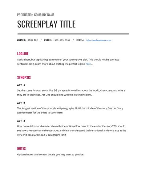 How To Write An Unforgettable Synopsis Screenplay Writing Writing A
