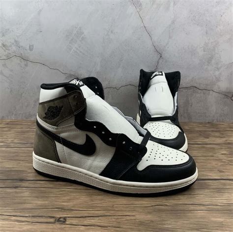 A black leather swoosh, jordan wings logo on the ankle, and nike air branding on the tongue pays homage to branding that can be. 2020 Air Jordan 1 Retro High OG Sail Black Dark Mocha ...