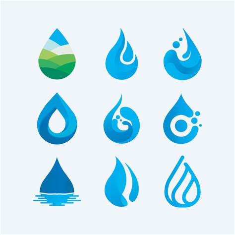 Water Logos Collection Symbol Designs For Business 8245882 Vector Art